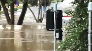 whatsapp videos fire brigade truck in flood