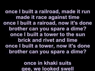 George Michael – Brother Can You Spare A Dime Lyrics