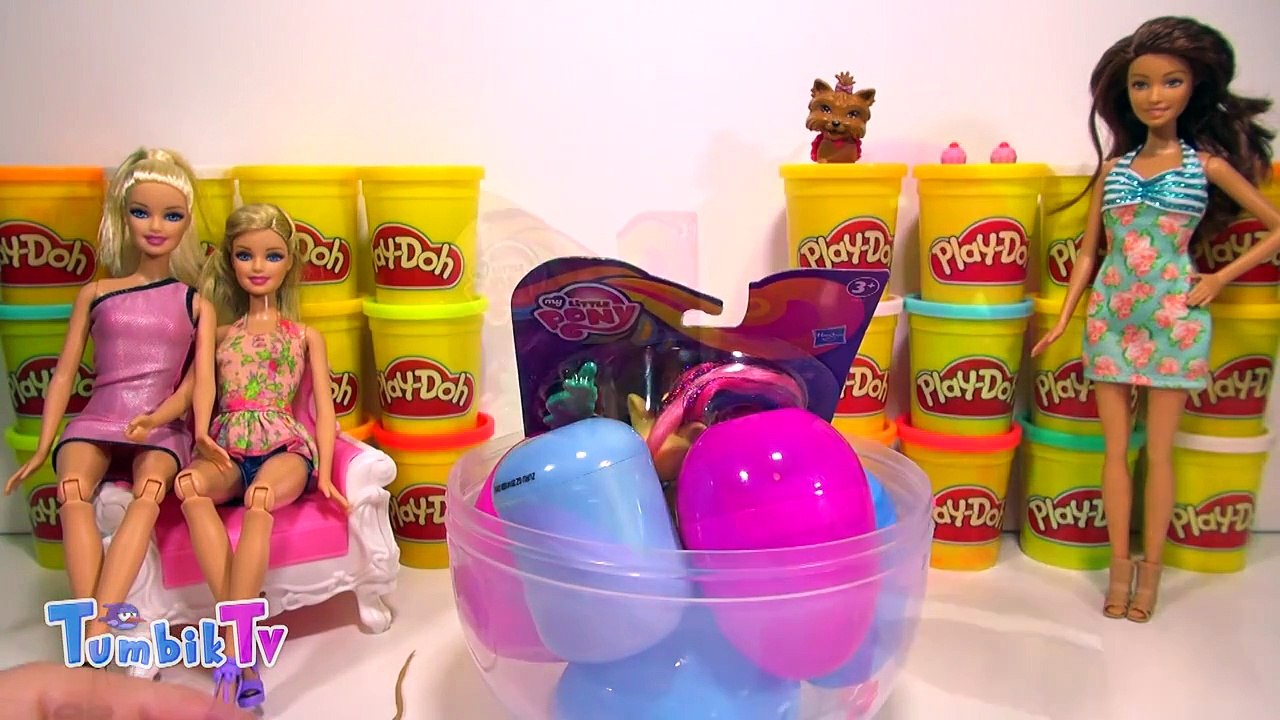 Oyun Hamuru ile Dev Barbie Sürpriz Yumurta - MLP, Barbie ve Karlar Ülkesi Oyuncakları