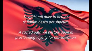 Albanian National Anthem - 'Hymni I Flamurit' (SQ EN)