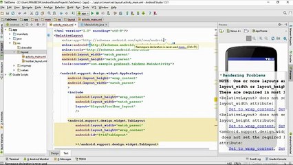 Android Studio Tutorial - 78 - Working with Material Tab Layout (1024p FULL HD)