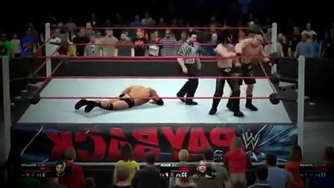 WWE 2K16 BROCK LESNAR VS THE ROCK TRIPLE MATCH 243