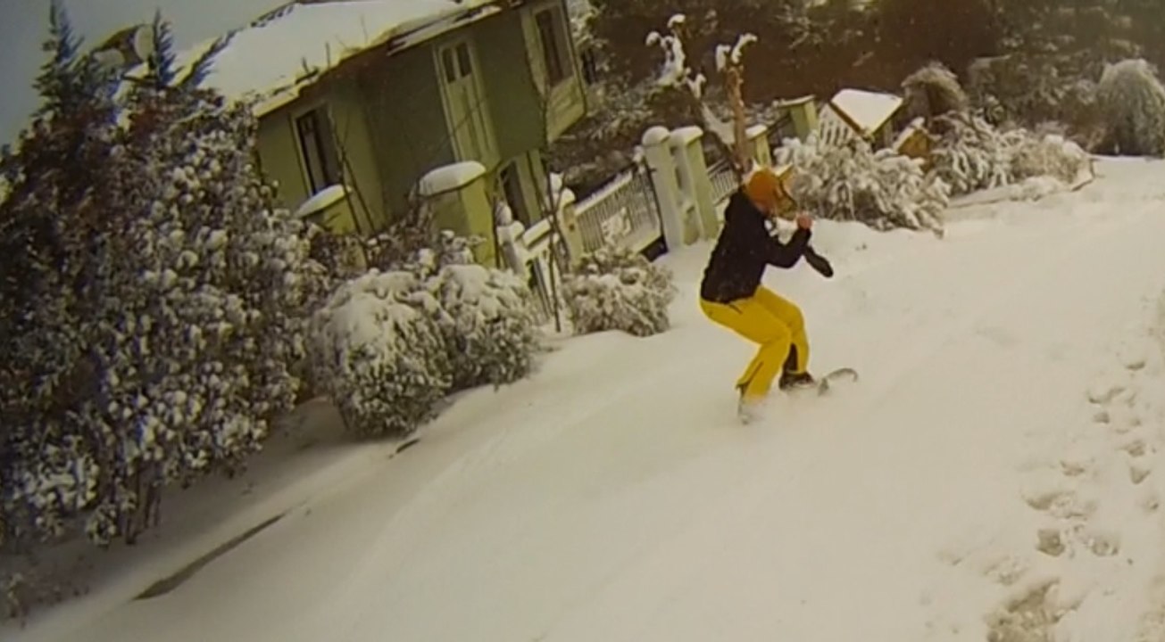 Istanbul da kar ve Snowboard 30 Aralık 2015 (Istanbul snowboarding)