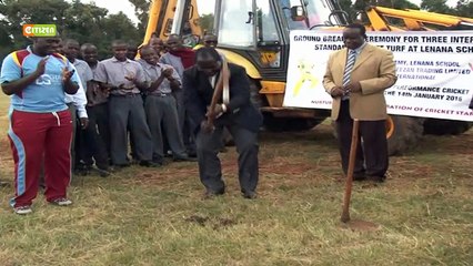 Groundbreaking Of 3 Cricket Pitches Begins