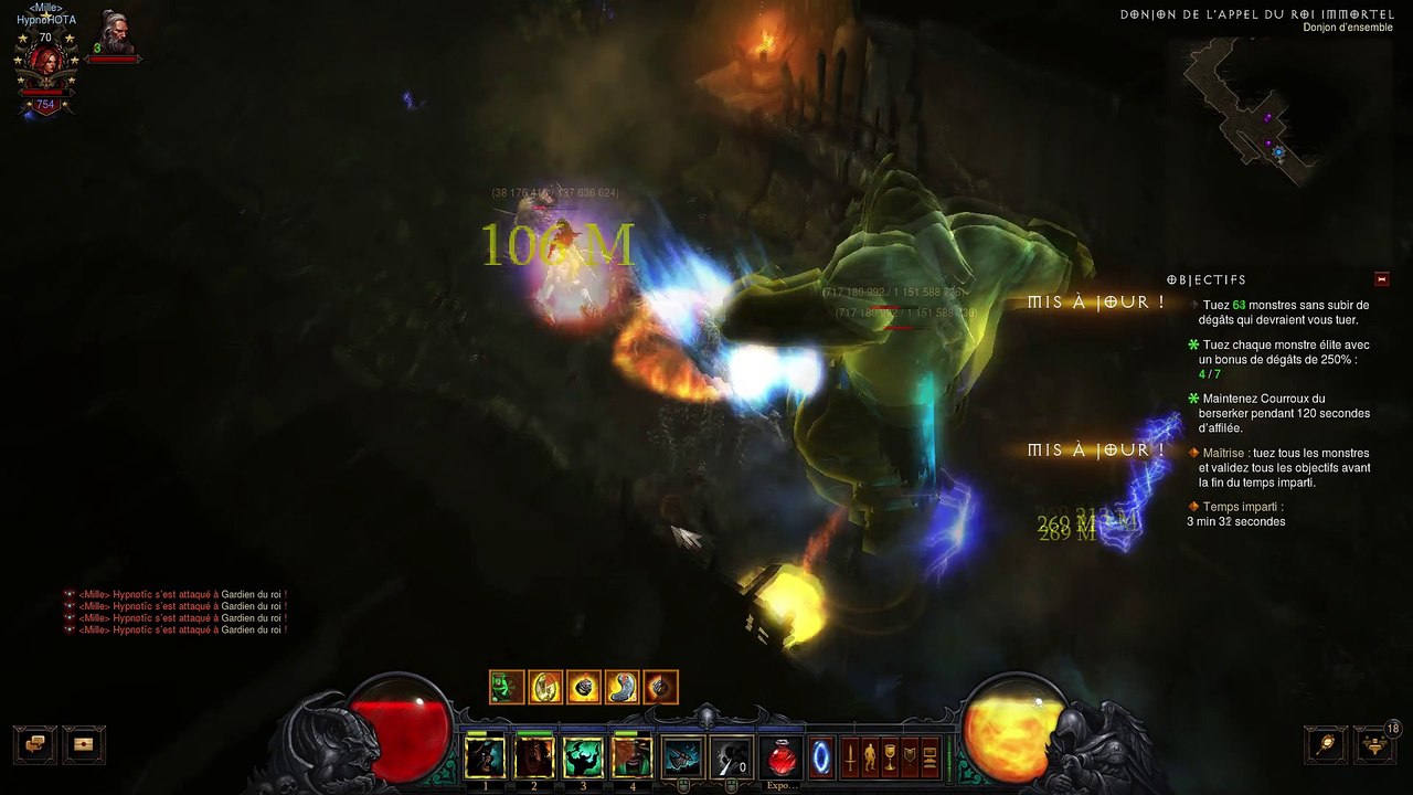 Diablo 3 Donjon d'ensemble Barbare Roi Immortel 2.4