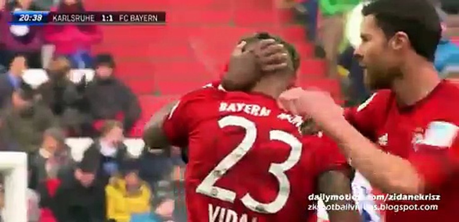 Arturo Vidal 1:1 Amazing | Karlsruhe v. FC Bayern München - Friendly 16.01.2016 HD