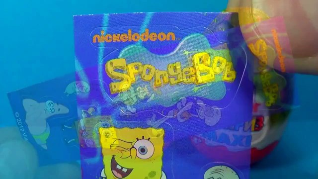 3 surprise eggs! Giant Kinder Surprise egg SpongeBob Squarepants HELLO KITTY For Kids Mymi