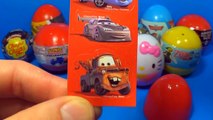 18 Surprise eggs Kinder Surprise SpongeBob Disney PLANES Cars HELLO KITTY SPIDER-MAN TOY S