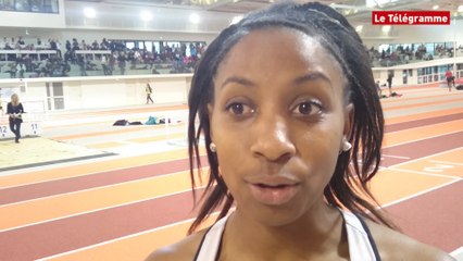 Download Video: Athlétisme. Championnats de Bretagne en salle à Rennes : Pamella Narcisse championne de Bretagne du 60 m