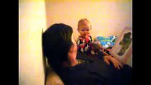 Baby and daddy moments babies playing singing and laughing with their daddies