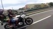Biker loses control after trying to escape a robbery in Rio