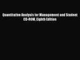 Read Quantitative Analysis for Management and Student CD-ROM Eighth Edition Ebook Online