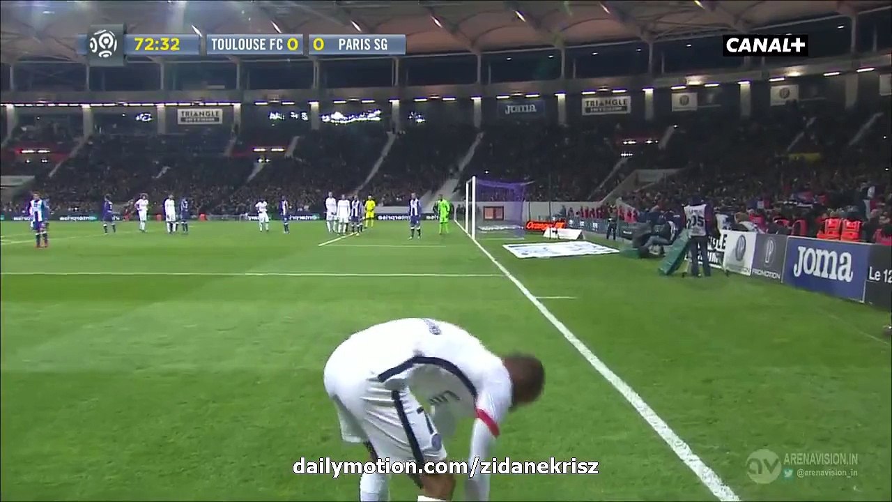 Zlatan Ibrahimovic 0-1  Toulouse v. Paris Saint Germain 16.01.2016 HD