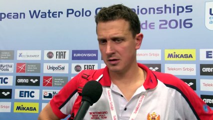 Interviews after Montenegro won by 11:6 against France – Men Ranking Round, Belgrade 2016 European Championships