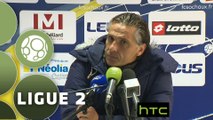 Conférence de presse FC Sochaux-Montbéliard - Chamois Niortais (2-3) : Albert CARTIER (FCSM) - Régis BROUARD (CNFC) - 2015/2016