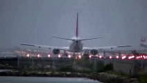 Most extreme crosswind landings during a Typhoon.  Typhoon Landing Hurricane Landing Big Planes