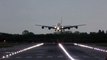 Airbus A380 crosswind landing at Gatwick airport Emirates airline Big Planes