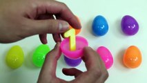 Lære å Telle Overraskelse Egg og Lære Farger | Pedagogiske Barnas Overraskelse Leketøy Video!