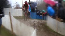 Championnat de France Elites de cyclo-cross 2016 : Le trio de tête en haut du parcours