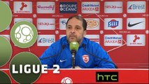 Conférence de presse Stade Brestois 29 - AS Nancy Lorraine (1-1) : Alex  DUPONT (BREST) - Pablo  CORREA (ASNL) - 2015/2016