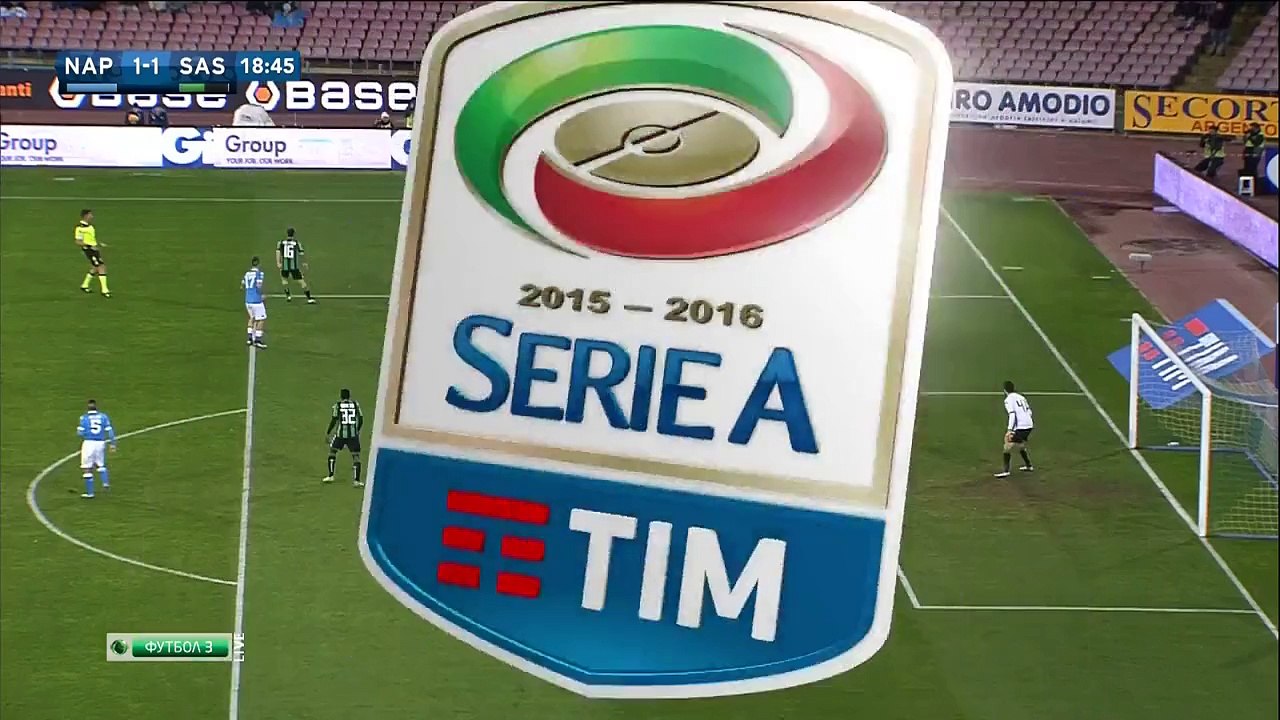 1-1 José Callejón Goall Italy  Serie A - 16.01.2016, SSC Napoli 1-1 Sassuolo Calcio
