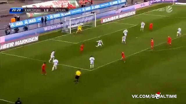 Karlsruher SC vs Bayern Munich 2-1 Arturo Vidal great goal (16.01.2016)