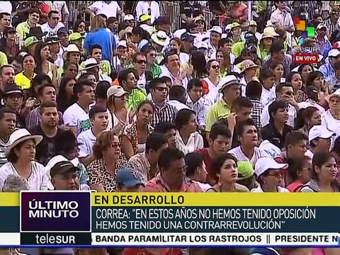 Correa: Nada podrá detener los logros de una revolución que es leyenda