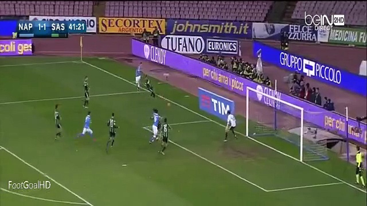 Gonzalo Higuain Goal ~ Napoli vs Sasulo 2-1 ~ 16_1_2016 [Serie A]