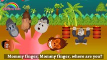Crazy Gorilla Finger Family Nursery Rhymes for Children in 3D| MY KIDDY WORLD