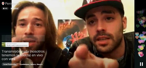 Vera y Rudo en periscope (México) 16-01-2016