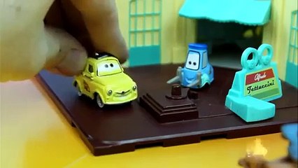 Disney Pixar Cars Red Saves Lightning McQueen on fire after Hellicopter accident. Rescue squad mate