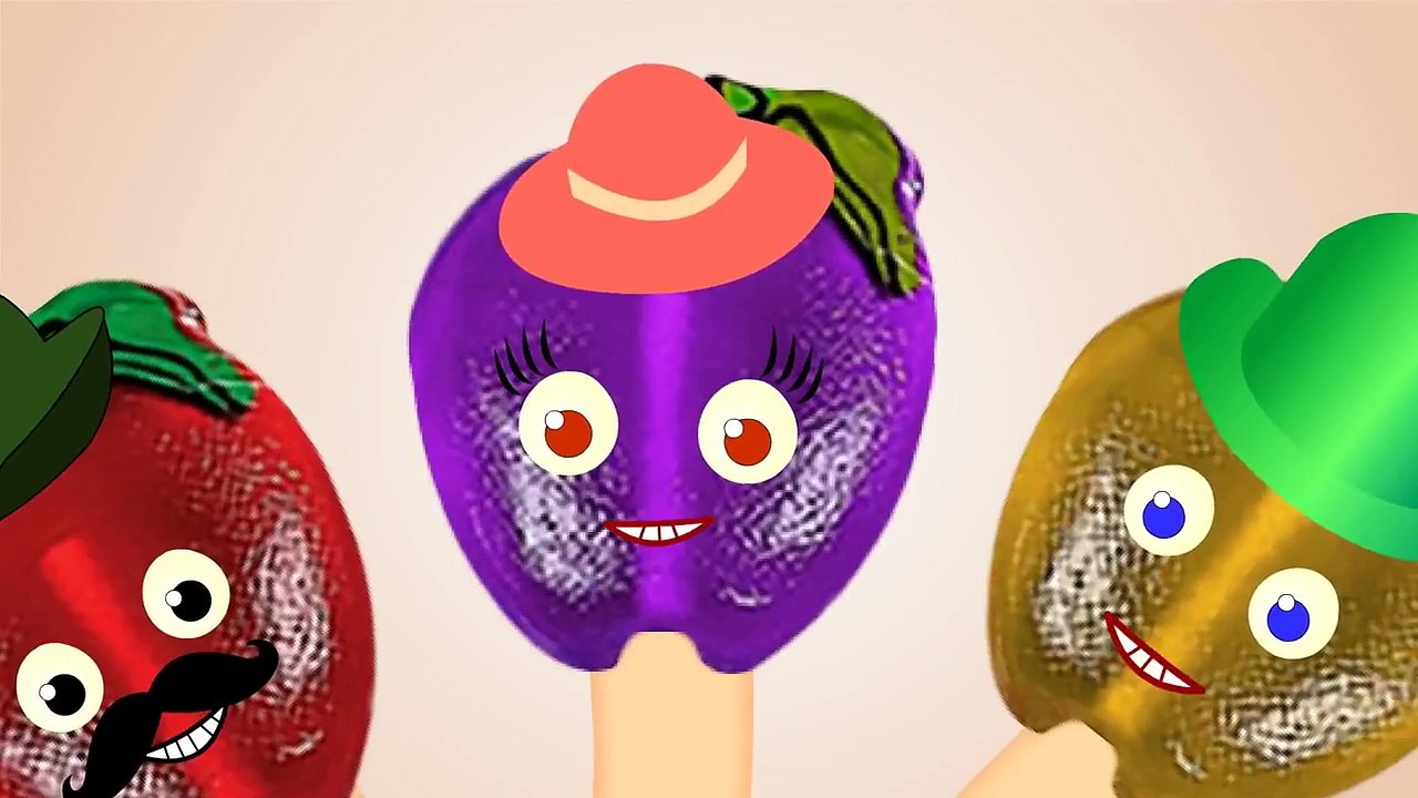 Apple Finger Family ♥ Candy Lollipops Daddy Finger Song