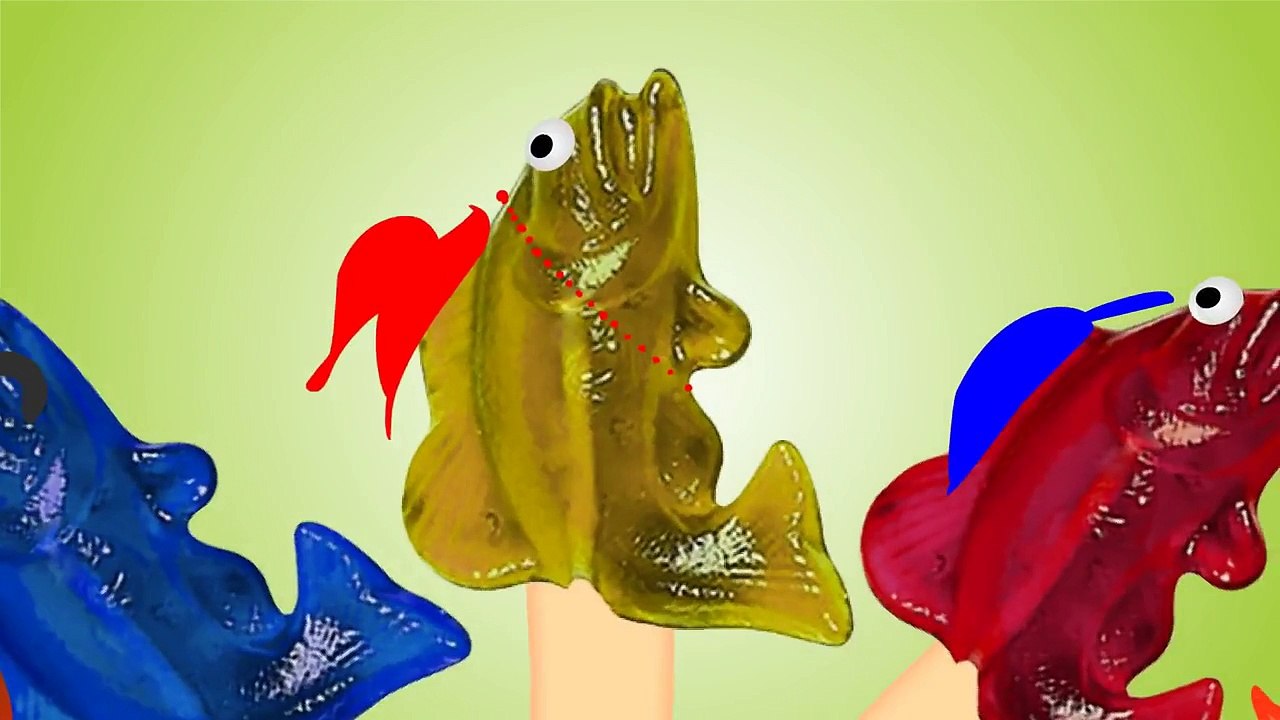 Bass Fish Finger Family ♥ Candy Lollipops Daddy Finger Song