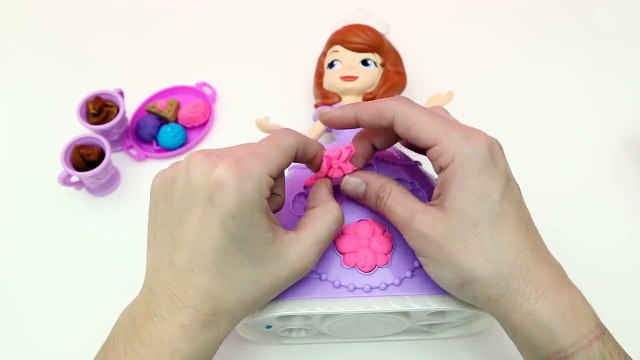PLAY DOH Sofia The First Tea Party Set Disney Princess Royal Playdough Toy Videos
