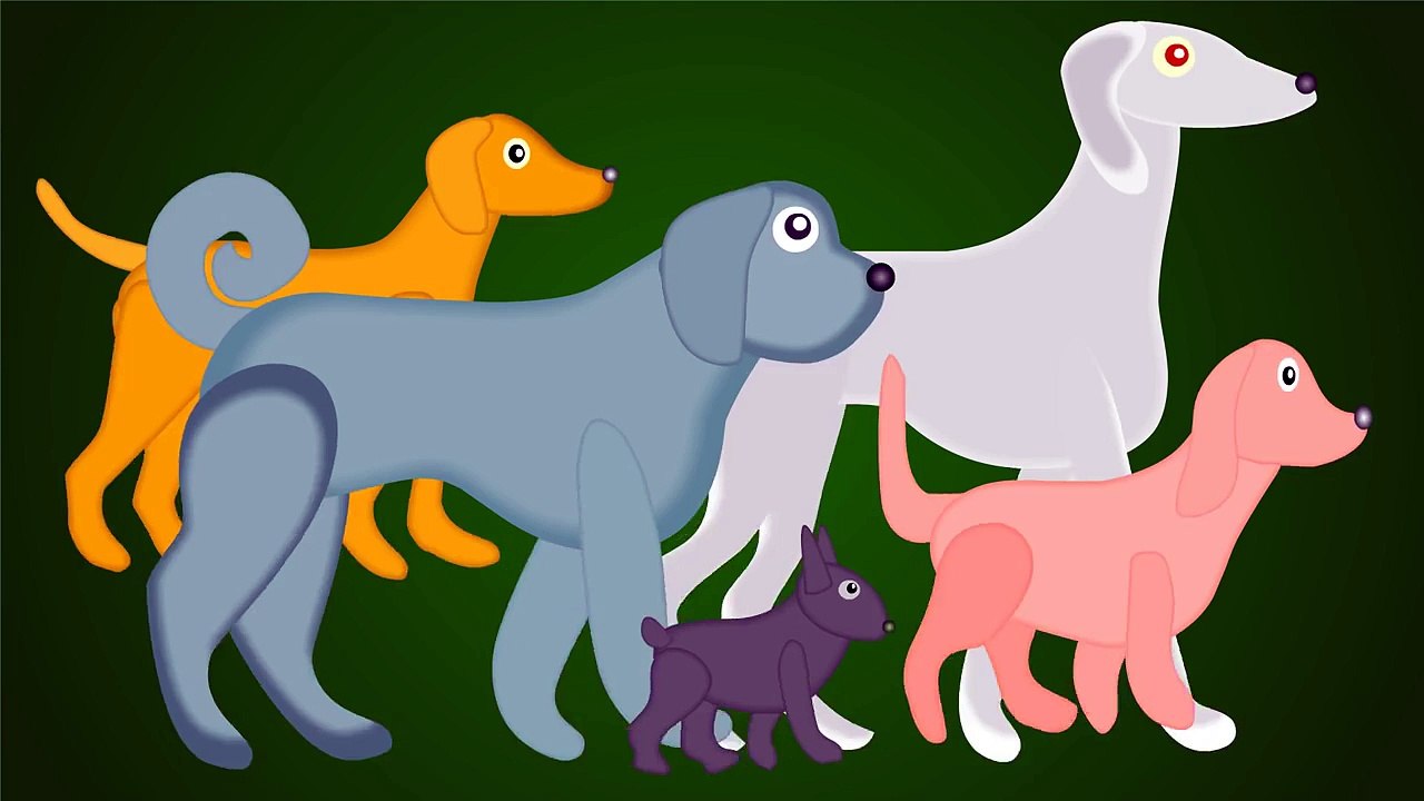 Dog & Puppy Finger Family ♦ Daddy Finger Song for Children, Kids and Toddlers