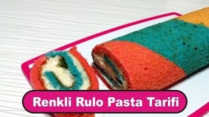 Renkli Rulo Pasta Tarifi / How To Make Rainbow Roll Cake