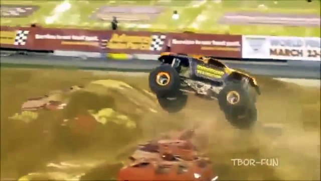 Amazing Monster Trucks Crashes, Fails, Backflips | Tractor Crashes 2015