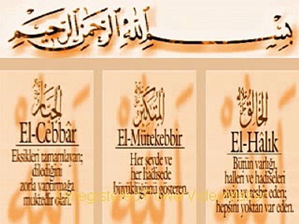 Allah'ın En Güzel İsimleri Esma'ül Hüsna