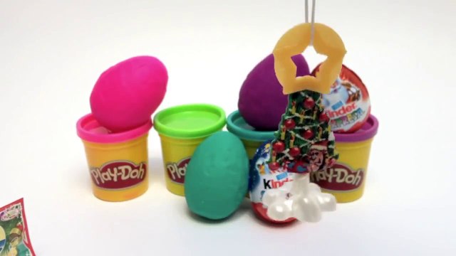 Play Doh Surprise Eggs Christmas Kinder Surprise Angry Birds Hello Kitty The Smurfs 2