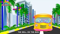 Wheels On The Bus Go Round And Round - 3D Animation Kids Songs | Nursery Rhymes for Child