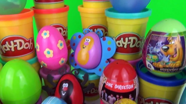 20 SURPRISE EGGS KINDER DISNEY CARS SPONGEBOB SPIDERMAN BEN 10 PLAY DOH EGG SURPRISES VIDEO