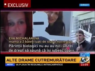 Doi copii din Cehia rapiti unei mame de statul norvegian