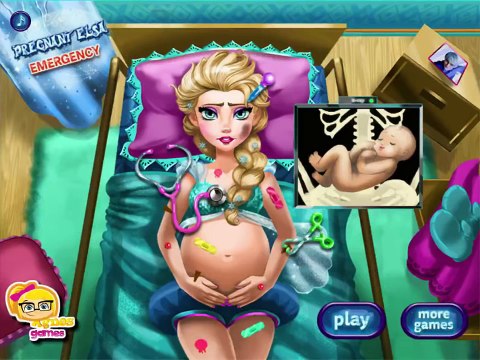 Frozen Princess Games Pregnant Princesses Elsa & Anna Emergency