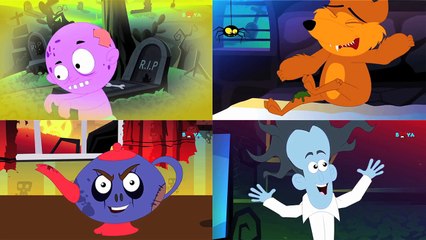 Five Little Monkeys | Scary Halloween Nursery Rhymes For Kids