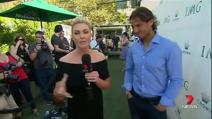 Rafael Nadal Interview at the Players Party in Melbourne. 17 Jan 2016