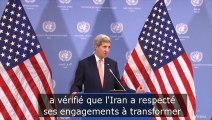 John Kerry annonce la levée des sanctions économiques contre l'Iran