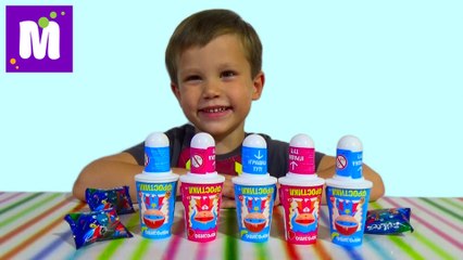 Мороженое с игрушкой сюрприз прилипучки Стикизы распаковка Ice- cream with surprise toys Steekiz
