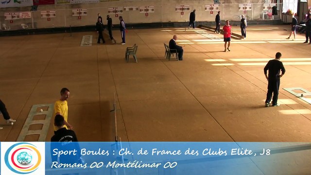 Premier tour, tir progressif, Club Elite Masculin J8, Romans vs Montélimar, Sport-Boules, saison 2015-2016