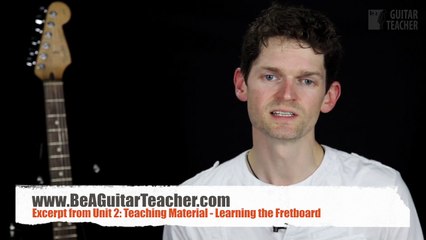 Be A Guitar Teacher - Unit 2 excerpt - learning the fretboard