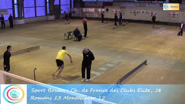 Troisième tour, tir progressif, Club Elite Masculin J8, Romans vs Montélimar, Sport-Boules, saison 2015-2016